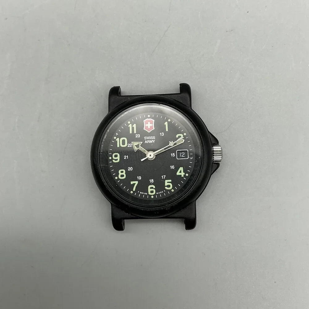 Victorinox Swiss Army Womens Watch 29mm Black Dial Date For Parts Not Running